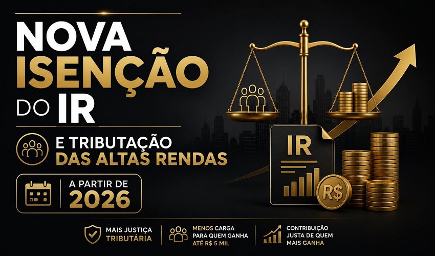 Nova Isenção do IR e Tributação das Altas Rendas (a partir de 2026)